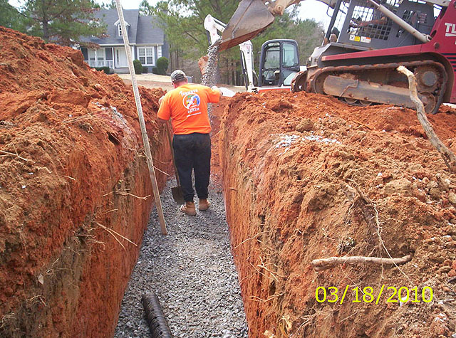 Installation of base aggregate Gravel septic system maintenance for Northeast Georgia and the surrounding area